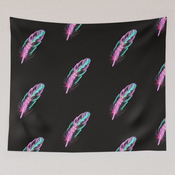 Item preview,  neon feather with cutouts designed and sold by RetroWaveArtCo.