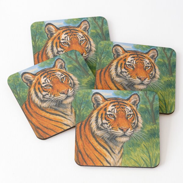 Item preview, Tiger Painting – Fierce and Powerful Wildlife Portrait designed and sold by GalleryKauffeld.