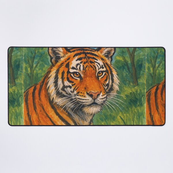 Item preview, Tiger Painting – Fierce and Powerful Wildlife Portrait designed and sold by GalleryKauffeld.