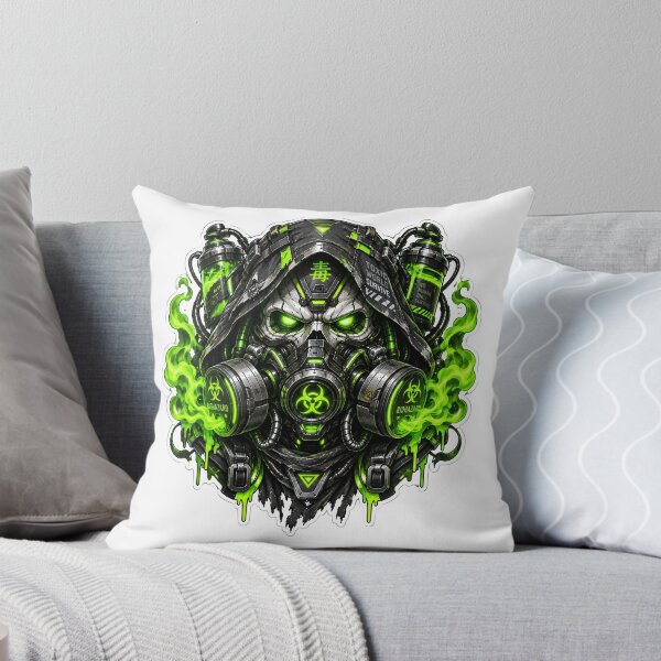 Item preview, Cyberpunk Biohazard Toxic Gas Mask Skull Art designed and sold by RiteshCenter .