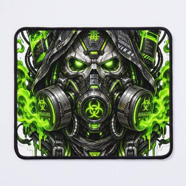Item preview, Cyberpunk Biohazard Toxic Gas Mask Skull Art designed and sold by RiteshCenter .
