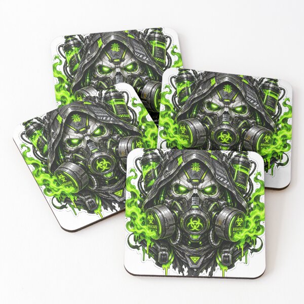 Item preview, Cyberpunk Biohazard Toxic Gas Mask Skull Art designed and sold by RiteshCenter .