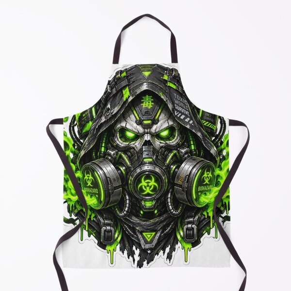 Item preview, Cyberpunk Biohazard Toxic Gas Mask Skull Art designed and sold by RiteshCenter .