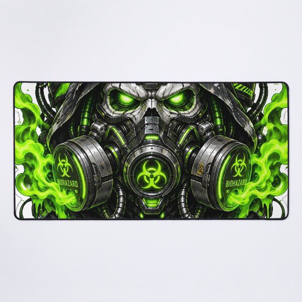 Item preview, Cyberpunk Biohazard Toxic Gas Mask Skull Art designed and sold by RiteshCenter .