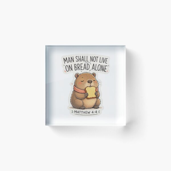 Item preview, Matthew 4:4 Man Shall Not Live On Bread Alone designed and sold by plushism.