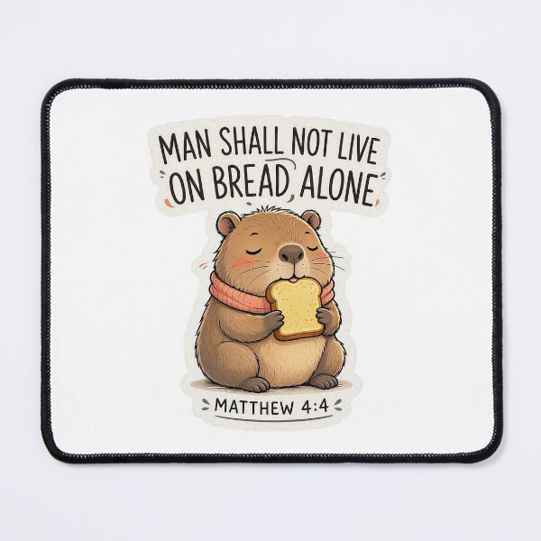 Item preview, Matthew 4:4 Man Shall Not Live On Bread Alone designed and sold by plushism.