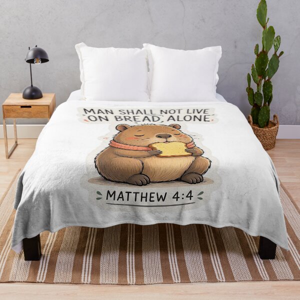 Item preview, Matthew 4:4 Man Shall Not Live On Bread Alone designed and sold by plushism.