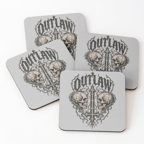 Item preview, Outlaw Twin Skull Gothic Cross Dark Graphic Soft Grunge designed and sold by Yellowriversss.