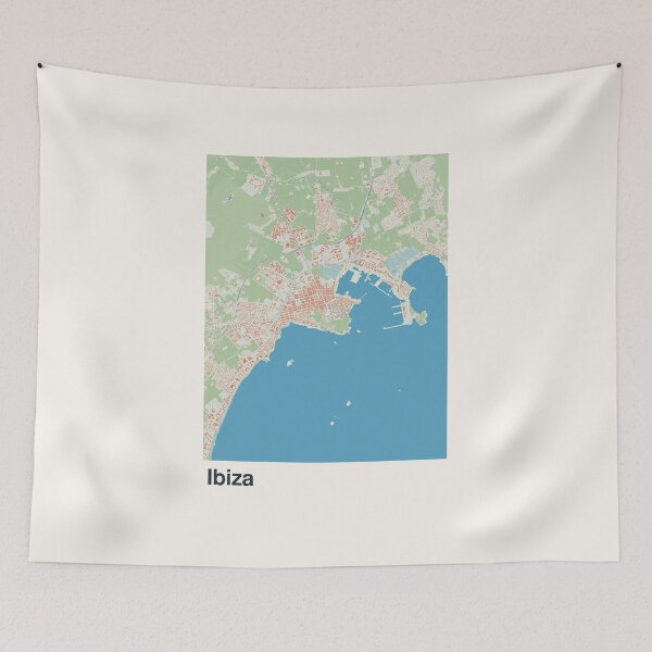 Item preview, Ibiza Minimalistic Map Art designed and sold by MapsNerd.