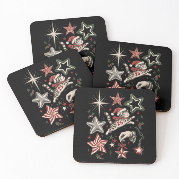 Item preview, Vintage Star Christmas Cat Ornament Collage Graphic Cute Soft Grunge designed and sold by Yellowriversss.