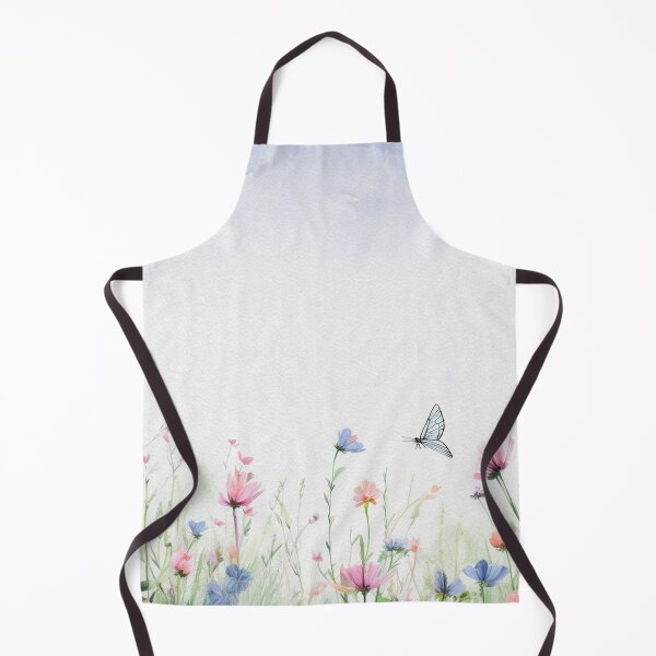 Item preview, Watercolor Wildflower Pastel Meadow Over a Soft Sky #2 designed and sold by DuckyRubin.