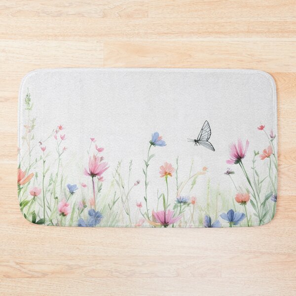 Item preview, Watercolor Wildflower Pastel Meadow Over a Soft Sky #2 designed and sold by DuckyRubin.