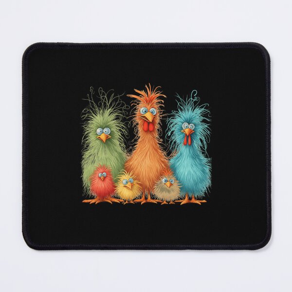 Item preview, Retro Eagerlys Colorful Funny Chicken Family Cartoon for Kids and Adults designed and sold by nryum.