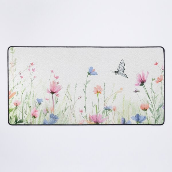 Item preview, Watercolor Wildflower Pastel Meadow Over a Soft Sky #2 designed and sold by DuckyRubin.