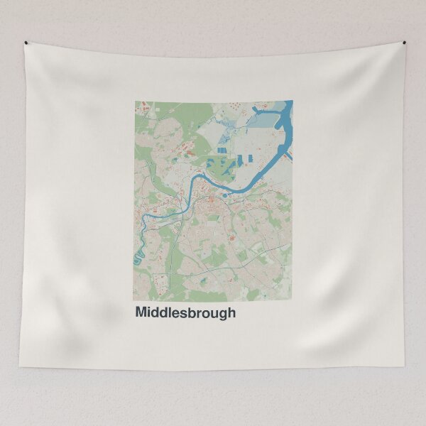 Item preview, Middlesbrough Minimalistic Map Art designed and sold by MapsNerd.