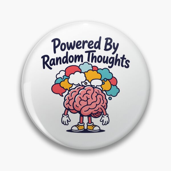 Item preview, Powered By Random Thoughts Quote for Creatives designed and sold by Brain Fog Lab.
