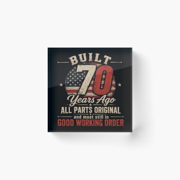 Item preview, Built 70 Years Ago Vintage USA Flag 70th Birthday designed and sold by CF_VintageDesign.