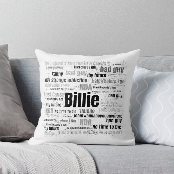Item preview, Billie Eilish Inspired Artistic Typography Featuring Her Song Titles designed and sold by Rasmus Skjold.