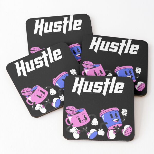 Item preview, Hustle Retro Cartoon Coffee Cup Brain Motivation designed and sold by LetitiaSkiles.