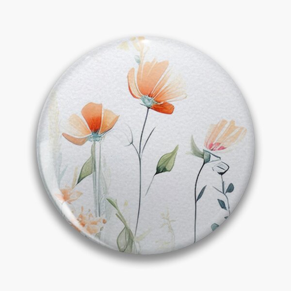 Item preview, Watercolor Wildflower Pastel Meadow Over a Soft Sky #4 designed and sold by DuckyRubin.