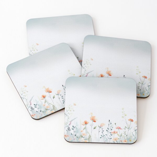 Item preview, Watercolor Wildflower Pastel Meadow Over a Soft Sky #4 designed and sold by DuckyRubin.