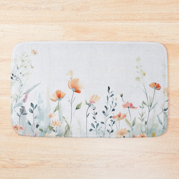 Item preview, Watercolor Wildflower Pastel Meadow Over a Soft Sky #4 designed and sold by DuckyRubin.