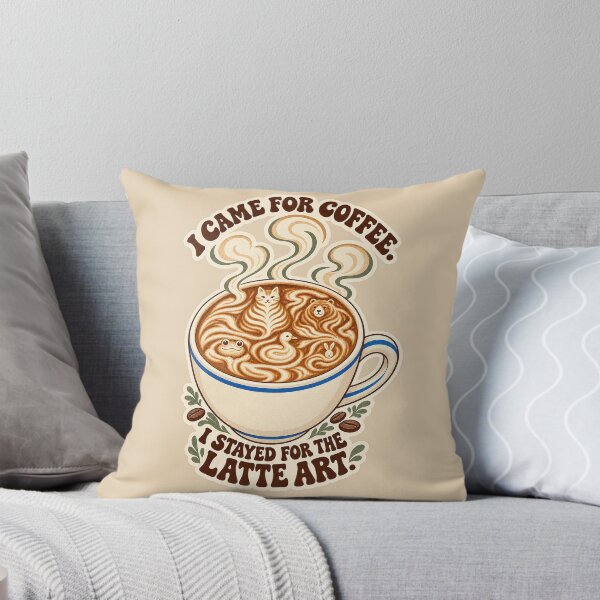 Item preview, I Came for Coffee, I Stayed for the Latte Art — Vintage Badge Design designed and sold by NuretroStudio.