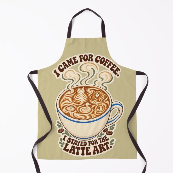 Item preview, I Came for Coffee, I Stayed for the Latte Art — Vintage Badge Design designed and sold by NuretroStudio.