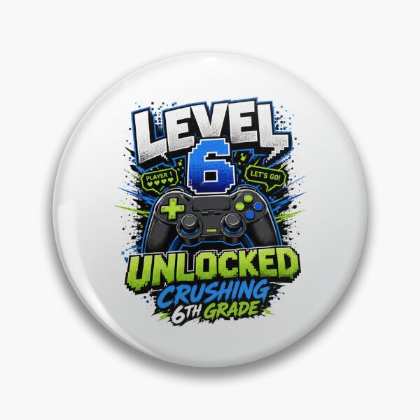 Item preview, Level 6 Unlocked Video Game 6th Grade Back To School designed and sold by BeardWave.