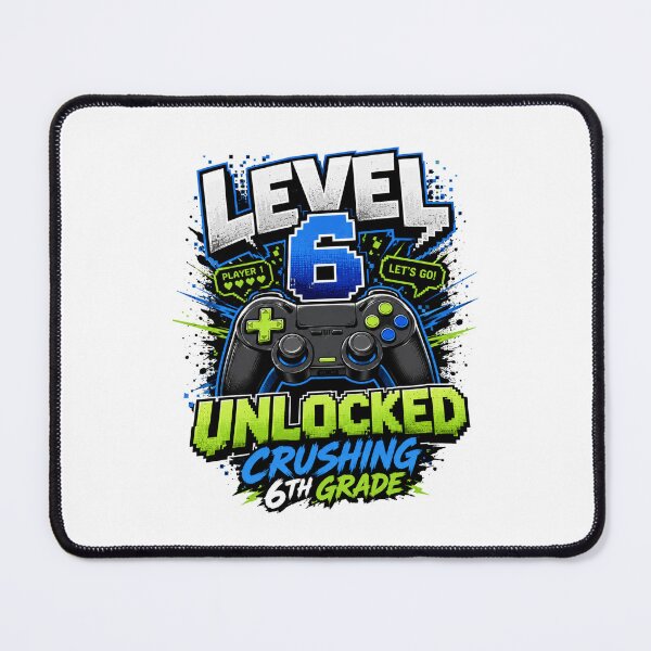 Item preview, Level 6 Unlocked Video Game 6th Grade Back To School designed and sold by BeardWave.