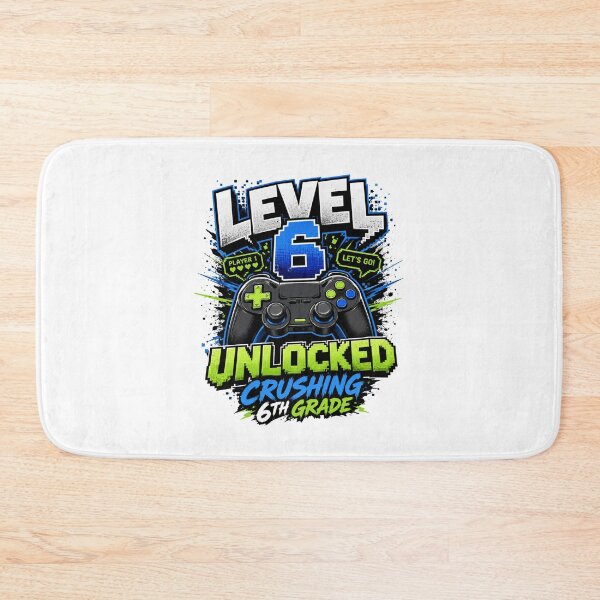Item preview, Level 6 Unlocked Video Game 6th Grade Back To School designed and sold by BeardWave.