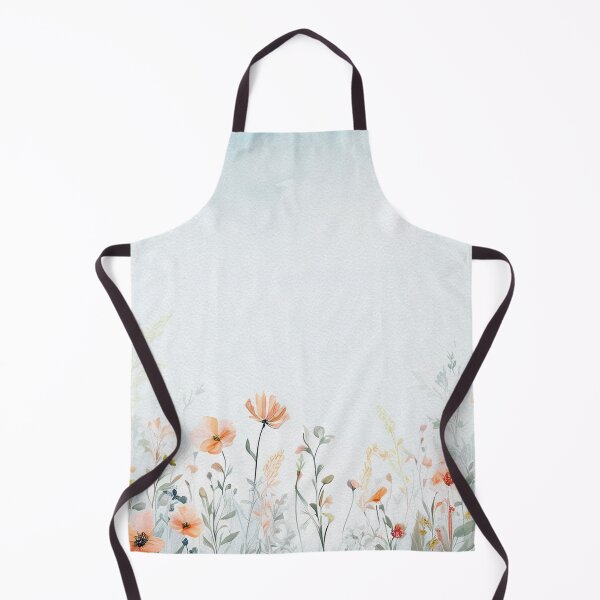 Item preview, Watercolor Wildflower Pastel Meadow Over a Soft Sky #5 designed and sold by DuckyRubin.
