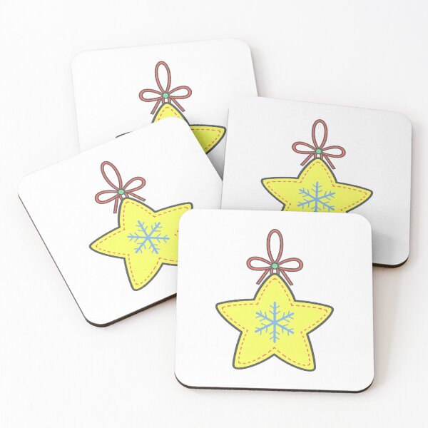 Item preview, Cartoon Star Christmas Ornament with Snowflake and Bow designed and sold by nuchz.