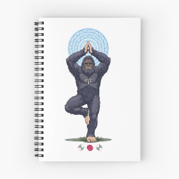 Item preview, Friendly Bigfoot Yoga Tree Pose Comic Illustration designed and sold by Whimsy Trail Co.