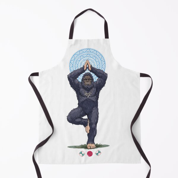 Item preview, Friendly Bigfoot Yoga Tree Pose Comic Illustration designed and sold by Whimsy Trail Co.