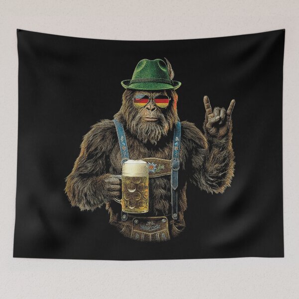Item preview, Bigfoot Rock On Oktoberfest Lederhosen German Men Prost Beer designed and sold by Capisedo.