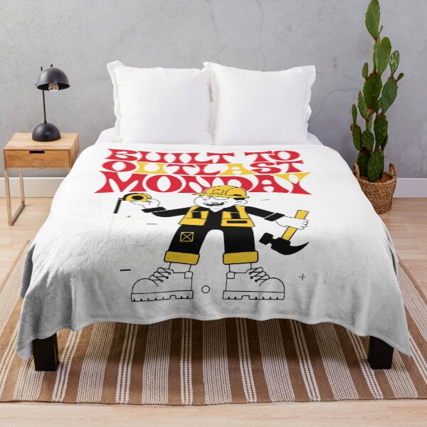 Item preview, Built to Outlast Monday Construction Worker Humor designed and sold by Design-Pro-21.