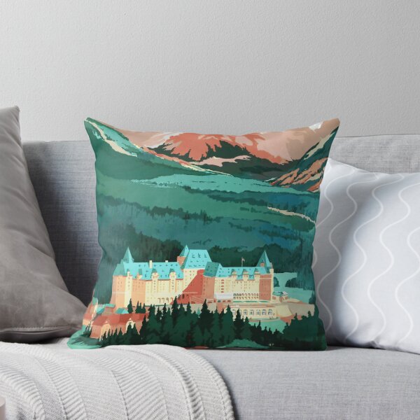 Item preview, Vintage Banff Travel Poster | Banff Springs Hotel Art | Canadian Rockies Decor | Art Deco Style Wall Art & Home Decor designed and sold by artofuniverse.