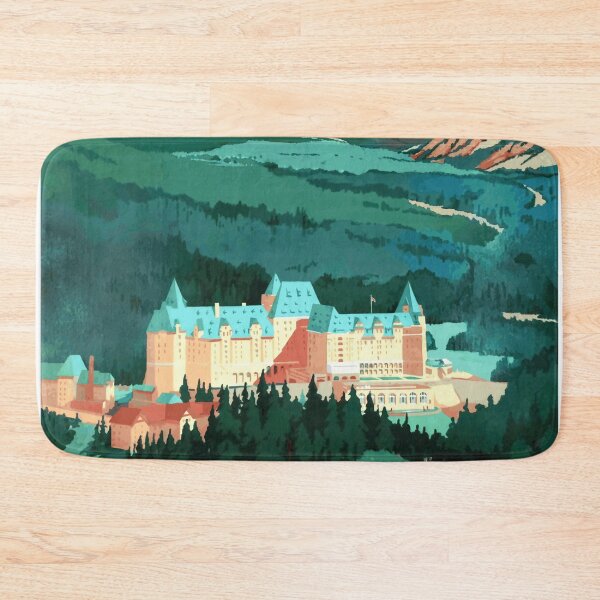 Item preview, Vintage Banff Travel Poster | Banff Springs Hotel Art | Canadian Rockies Decor | Art Deco Style Wall Art & Home Decor designed and sold by artofuniverse.