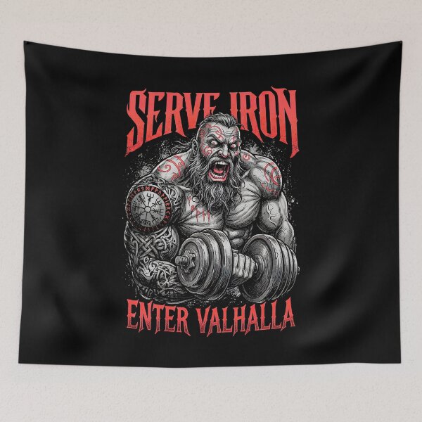 Item preview, Viking Berserker Gym Serve Iron Enter Valhalla Workout designed and sold by GrandeDuc.
