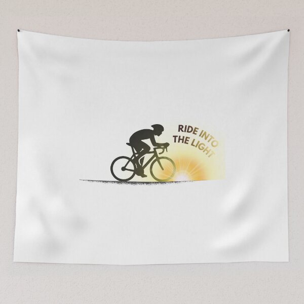 Item preview, Ride Into The Light - Inspirational Cyclist Silhouette designed and sold by Frafri92.