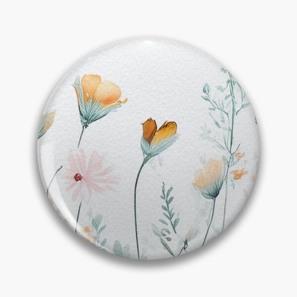 Item preview, Watercolor Wildflower Pastel Meadow Over a Soft Sky #6 designed and sold by DuckyRubin.