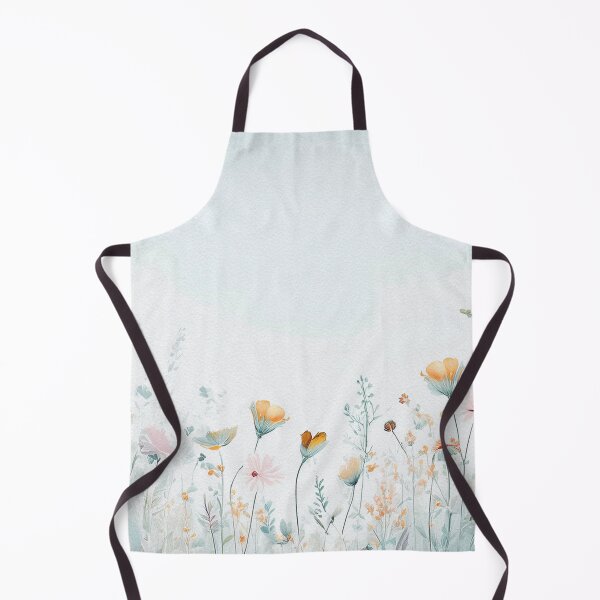 Item preview, Watercolor Wildflower Pastel Meadow Over a Soft Sky #6 designed and sold by DuckyRubin.