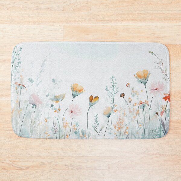 Item preview, Watercolor Wildflower Pastel Meadow Over a Soft Sky #6 designed and sold by DuckyRubin.