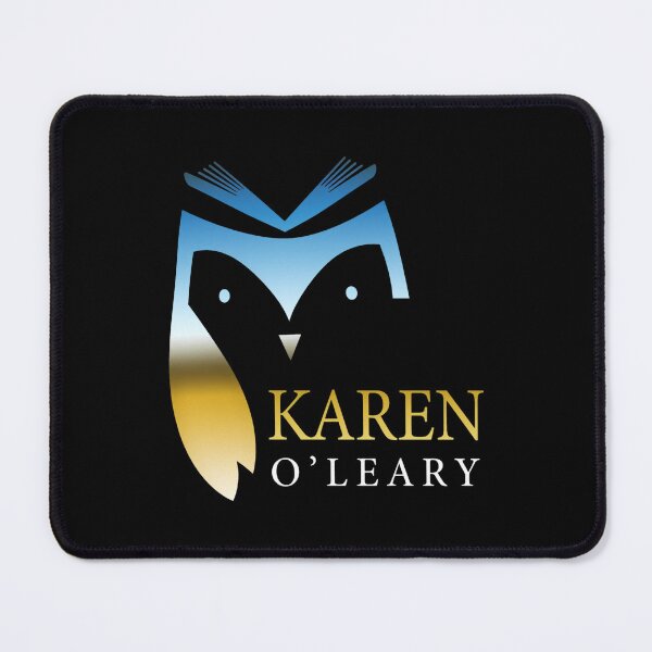 Item preview, Karen O'Leary Owl Emblem Gold Blue designed and sold by Giannihanahan.