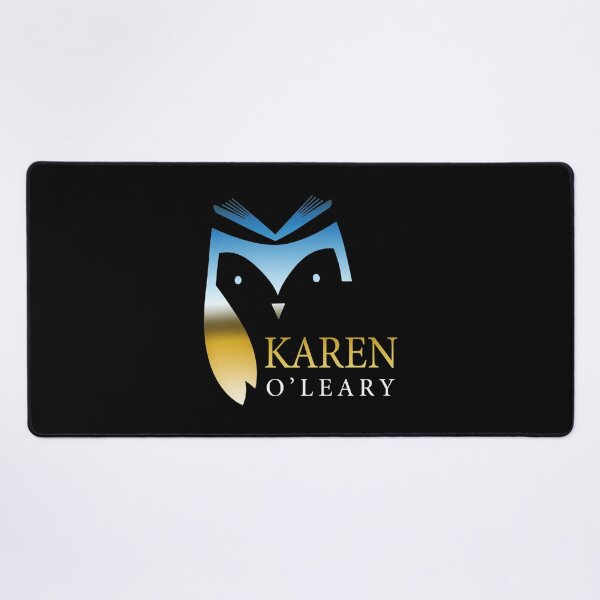 Item preview, Karen O'Leary Owl Emblem Gold Blue designed and sold by Giannihanahan.