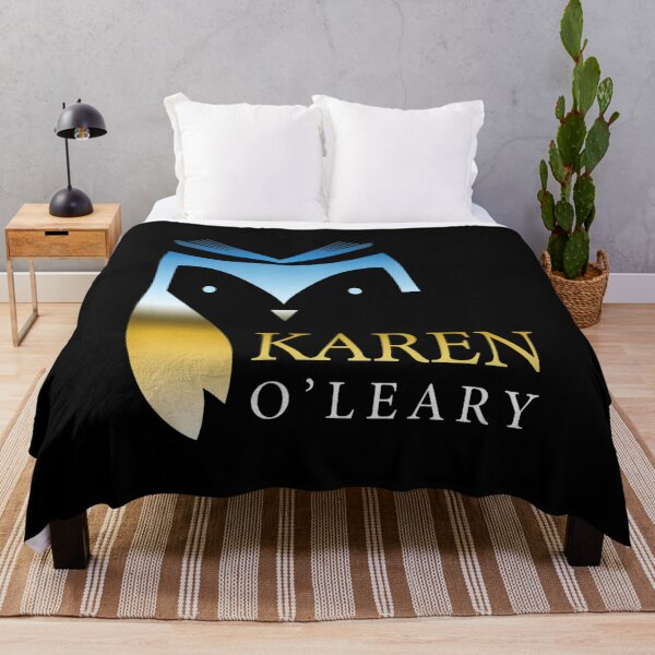 Item preview, Karen O'Leary Owl Emblem Gold Blue designed and sold by Giannihanahan.