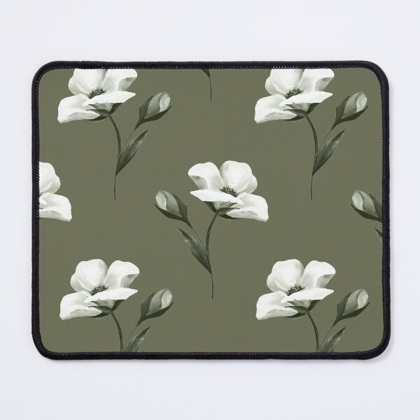 Item preview, vintage olive green floral seamless pattern designed and sold by Jyoti Digital Artist.