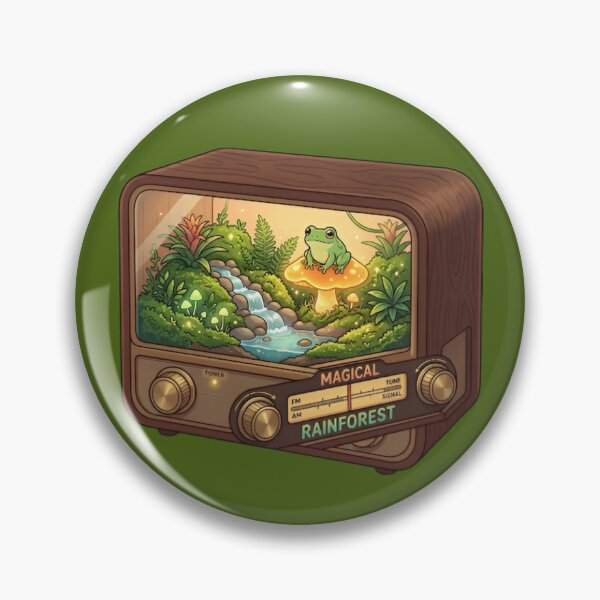 Item preview, Retro Radio Terrarium with Tree Frog and Waterfall designed and sold by Akira Design Store.
