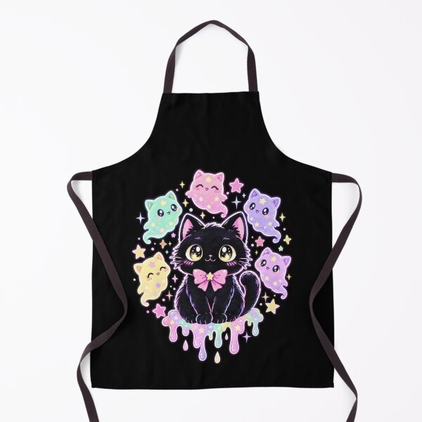 Item preview, Kawaii Black Cat Pastel Ghost Cats Glow Graphic Soft Grunge Cute designed and sold by Yellowriversss.